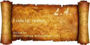 Ludvig Andos névjegykártya